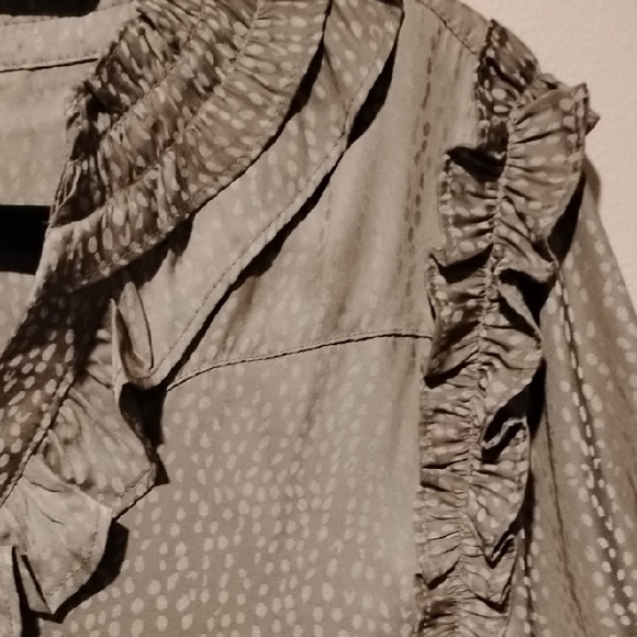 Democracy Ruffled Blouse - Tan - Picture 4 of 8